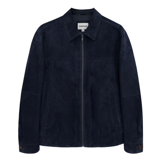 
[Urban Elite] High-end New Zealand reverse velvet sheepskin versatile men's lapel leather jacket DAL147