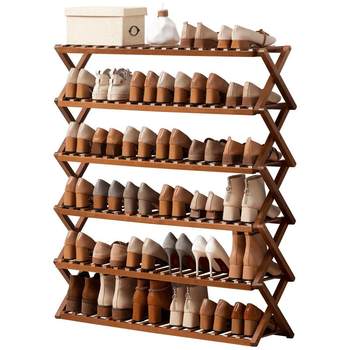 
Installation-free folding shoe rack multi-layer household door