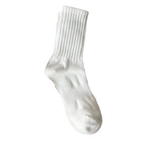
White socks for men and women medium-high tube trend thickened couple mid-waist pure cotton solid color black sweat-absorbing student stockings