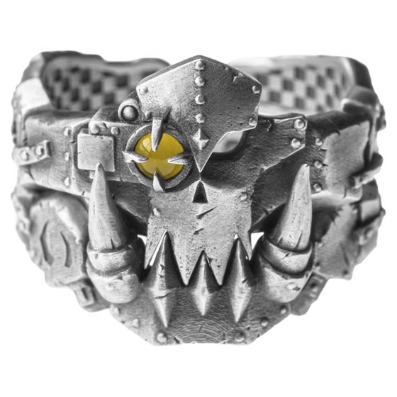 Starforged Star Casting Warhammer 40K peripheral orcs have a hairy pair ring 925 silver combination jewelry ring