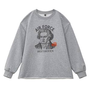 
Madden workwear American gray curled all-cotton sweatshirt loose pullover printed embroidery long-sleeved T-shirt men's spring