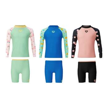 ARENA ARina split long sleeves and knee swimsuits children, boys, boys, young people, sunscreen hot spring swimsuit
