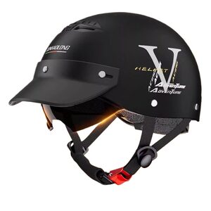 New national standard 3C certified electric motorcycle helmet men and women summer retro half helmet four seasons breathable lightweight helmet