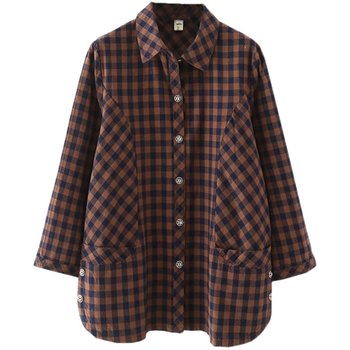 Middle-aged and elderly women's spring and autumn clothes new mother's shirt