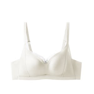 
Girls' soft cloud cup seamless underwear women's lace neckline stylish push-up comfortable adjustable bra