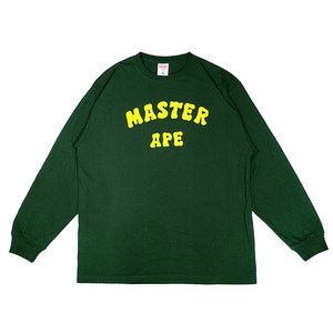 Masterape autumn new trendy American loose print contrasting LOGO pure cotton heavy men's and women's long-sleeved T-shirt