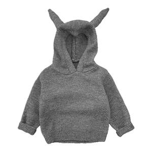 
Boys' spring and autumn style fashionable hooded sweater baby girl trendy pullover sweater baby toddler Korean versatile top
