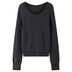 Eleven stones, minimalist and practical to wear! Round neck wool sweater sweater for women, long-sleeved pullover top, new autumn and winter style ll