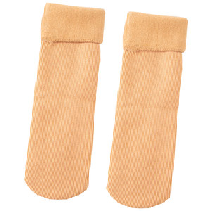 Winter cashmere snow socks plus velvet thick mid -tube cotton socks pile of socks, women's home warm floor socks 596