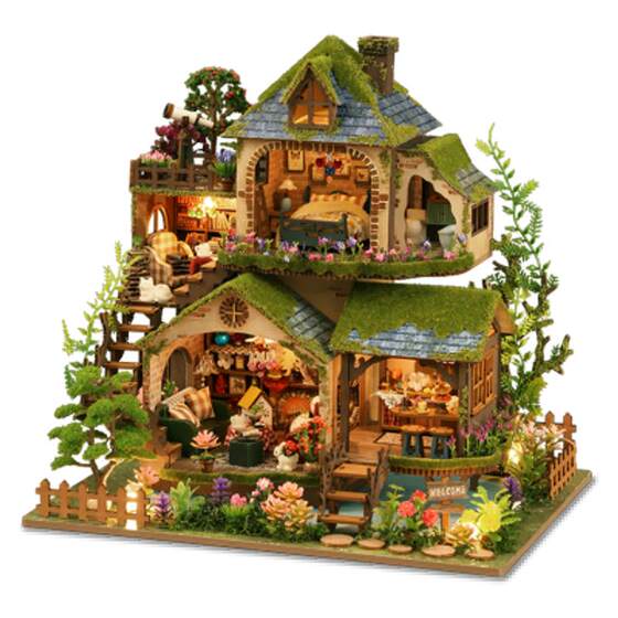 That cabin diy cabin model art house forest adventure hand-assembled building block villa 38th festival gift for women