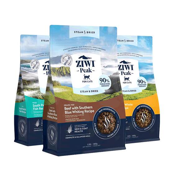 
[Self-operated] ZIWI Ziyifeng micro-steamed air-dried cat food 800g*3 bags general cat main food fish, chicken and beef