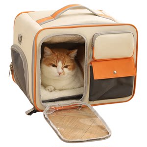 
Cat bag, portable large-capacity space capsule backpack for going out, dog riding car artifact, pet trolley box, cat backpack