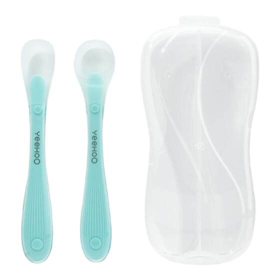 Ying's silicone spoon baby supplementary food, baby spoon, newborn, water silicone soft spoon tableware, feed rice noodles