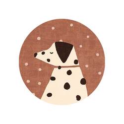 CCFARTS round children's room machine washable carpet
