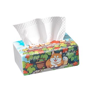 
Little Bear draws 280 pieces of paper, whole box of thickened log napkins for home affordable 5 layers, four sides embossed