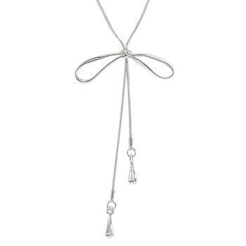 Bow pendant necklace Korean style long sweater accessories