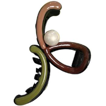 Niche design irregular contrast color drop glaze grab clip for women