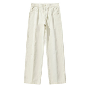 Japanese cotton and linen breathable straight-leg casual pants for men, versatile solid color, thin summer style, slim retro woodcutter pants trendy