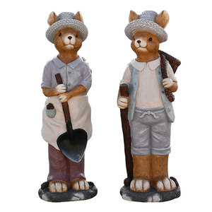 
Cute squirrel ornaments floor-standing creative cartoon garden decoration animal sculpture garden layout folk yard door