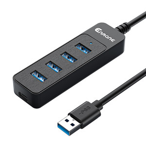 
Inman USB extender plug multi-port splitter adapter extension cord typec expansion dock 3.0 computer multi-interface with power supply laptop desktop tablet external USB hard drive accessories