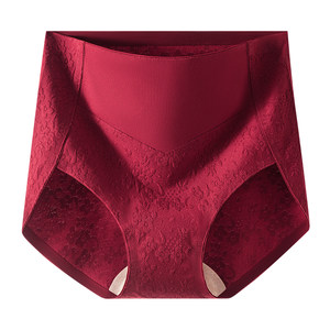 
Fenton Red Underwear Women's Pure Cotton Antibacterial 2025 New Year of the Horse and Animal Year Seamless High Waist Tummy Control Briefs