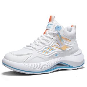 
Pull back men's shoes autumn and winter high-top plus velvet warm cotton shoes casual soft-soled running basketball sports height-increasing dad shoes