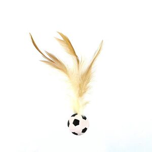 
Pet feather teasing cat ball elastic ball self-exciting boredom interactive venting tool grinding teeth ball teasing cat stick toy