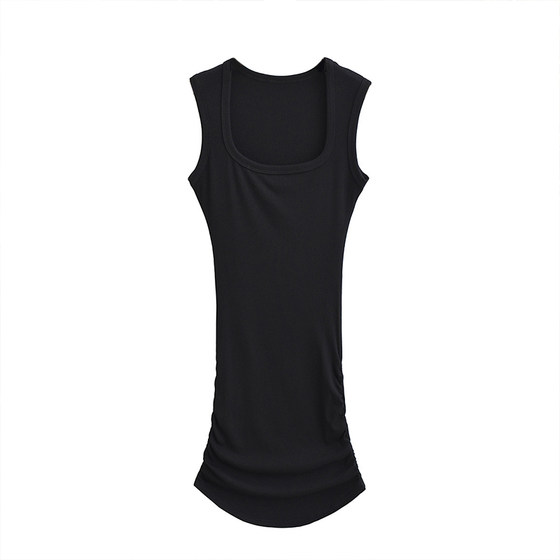 Jing Ye Sexy Spicy Girl Sleeveless Tank Top Dress Women's Summer New High Waist Slim Fit Pleated Wrapped Hip Short Skirt