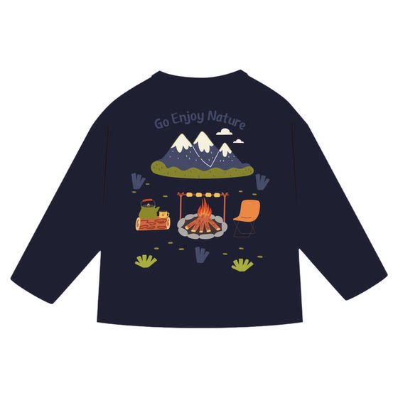 
Youou children's clothing children's pure cotton long-sleeved T-shirt boys and babies antibacterial inner wear for infants and young children spring and autumn bottoming shirts