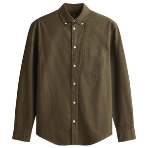 
HM men's shirt spring standard fit oxford lining with commuting long-sleeved shirt 1257417