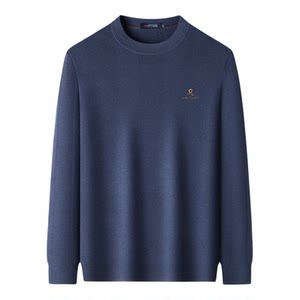 
[Cashmere Silk] Montagut Men's Round Neck Sweater Thin Autumn and Winter Pullover Knitted Bottoming Shirt Z