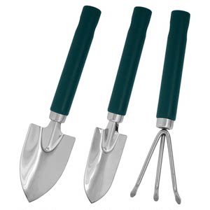 
Small craftsman gardening shovel set stainless steel soil loosening shovel pruning shears flower potted plant care tools