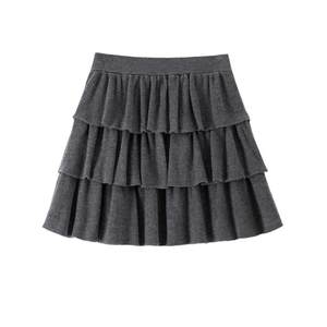 
BANANA CICI 2025 winter new style pleated slim wool sweater cake skirt two-piece suit