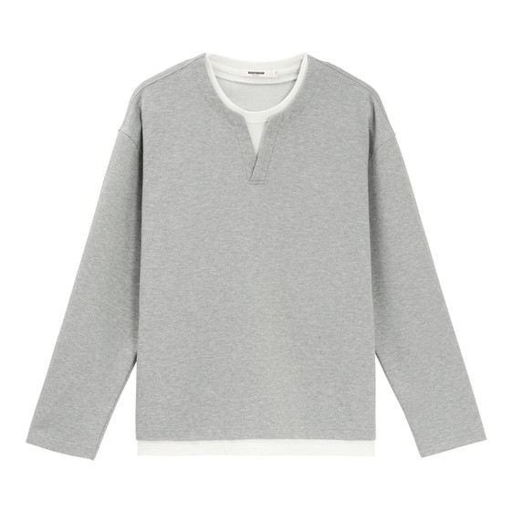 
BODYDREAM layered fake two-piece long-sleeved T-shirt men's GeekChic commuter casual top 2026 spring new product