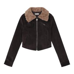 eihey Korean version of Liu Zhimin same retro style jacket corduroy short premium lamb velvet collar jacket