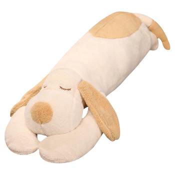 Dogs dolls turn right on the left bank and use pillows to sleep