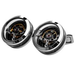 Gieves Charles Limited Tourbillon Movement French Cufflinks Men's Light Luxury Rotatable Buckle Cufflinks Gift