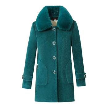 Mom's autumn and winter velvet thickened mink velvet jacket