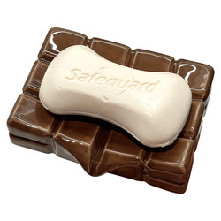 Chocolate soap dish ceramic countertop