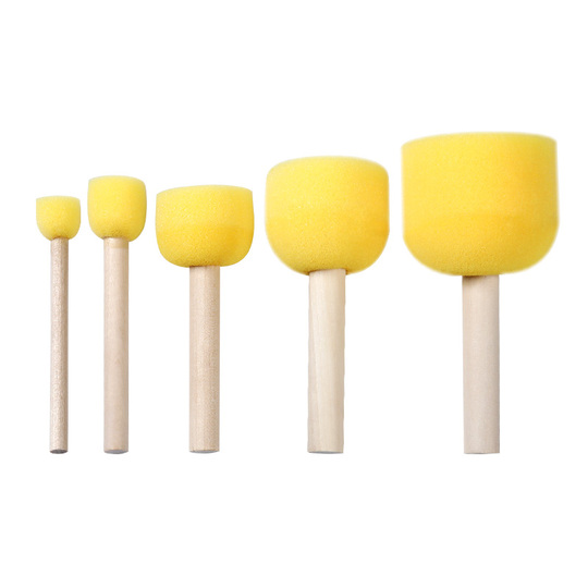 Confezione Da 18 Spugne Per Pittura Per Bambini - Forme Geometriche, Strumento Didattico Per Asilo E Scuola - 2