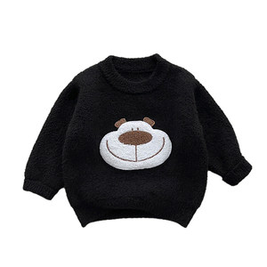 
Girls' winter cute cartoon sweater baby fashionable pullover knitted sweater baby boy warmth thick base top