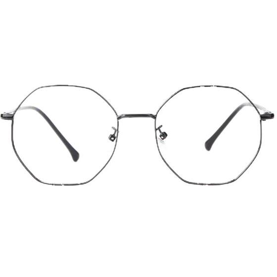 Anti -radiation retro polygon irregular color change color anti -blue light with myopia glasses female goggles frame male