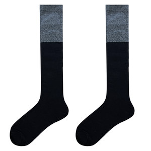 Night Teaching Room JK Lay Locks Women Spring and Autumn Pressure Stress Black -with -gray Stitching Socks Balcorn Passing Kneeling Permanent