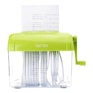 Zhonglin small manual paper shredder mini confidential paper shredder office and home manual paper shredder private information protection portable commercial hand-crank desktop crusher 3.5mm
