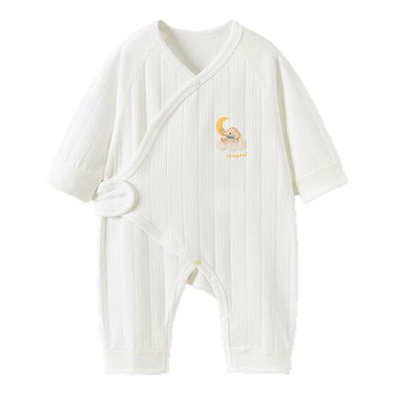 
Tongtai baby onesie spring and autumn pure cotton newborn crawling suit newborn baby butterfly ha-shi monk suit jacquard