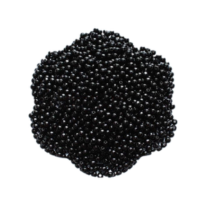 
DIY jewelry accessories hand-beaded non-shedding black imitation pearls 6-20mm loose beads hand-sewn bracelet material