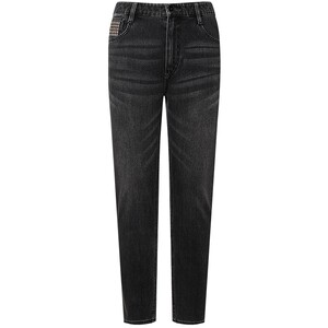 
[Nine-point pants] Lilang jeans men's low-waisted pencil pants stretch spring and autumn black men's pants for men