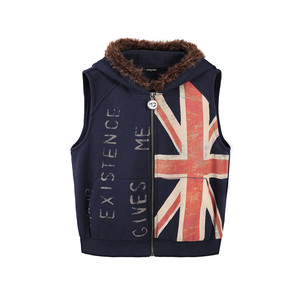 
TZ killer raw edge hooded printed vest zipper cardigan sleeveless American distressed vest jacket for men and women