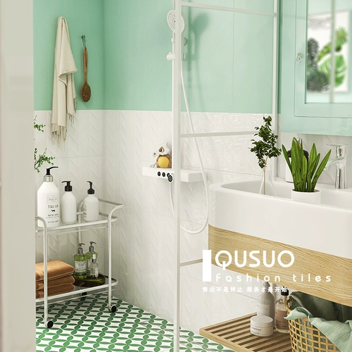 Французская туалетная плитка для туалетной плитки зеленая марокканская кухонная плитка кирпич Baying Bate