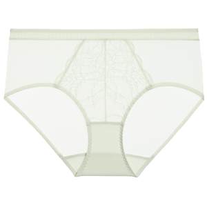 3 pieces of 179 yuan to admire the small Canglan underwear female cotton bottom crotch lace mesh middle waist flat corner panties
